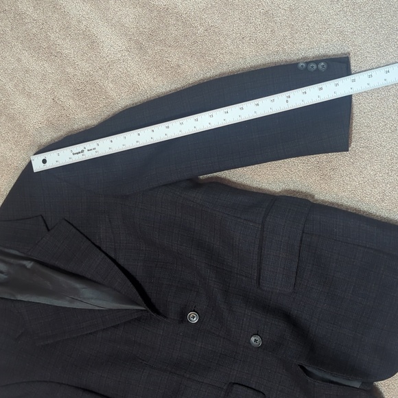 Oscar de la Renta Jacket Black Check 38S Wool Sports Coat Blazer - Picture 12 of 15